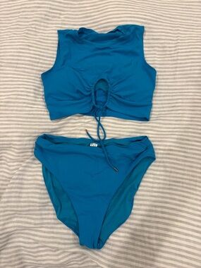Robin Piccone Bright Blue Two-Piece Swim Set